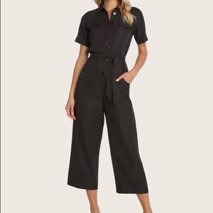 WILLOW short sleeve linen jumpsuit